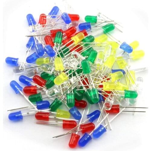 1000pcs 3mm LED Diode F3 mm Assorted Kit White Green Red Blue Yellow Orange Pink Purple Warm white DIY Light Emitting Diodes