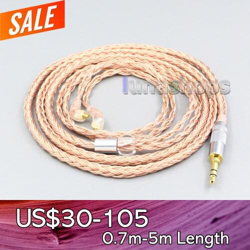 LN006732 2.5mm 3.5mm XLR Balanced 16 Core 99% 7N OCC Earphone Cable For Etymotic ER4SR ER4XR ER3XR ER3SE ER2XR ER2SE