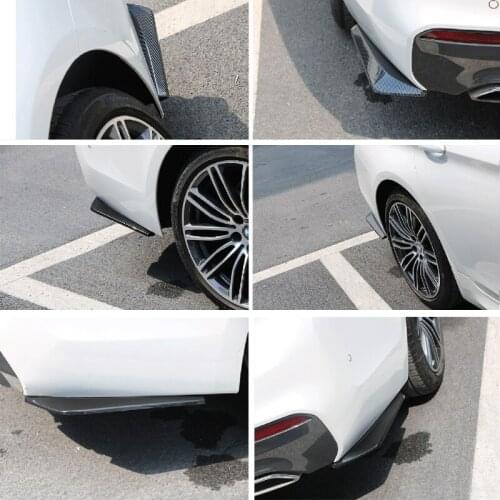 2Pcs Universal Car Rear Bumper Lip Spoiler Diffuser Splitter Scratch Protector F19A
