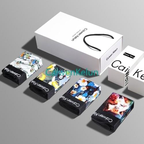 4-piece Gift Box Gift Mens Briefs Boxer Briefs Modal Youth Sports Trend Personality Briefs Breathable Boxer Briefs