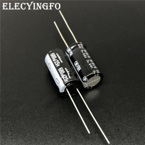 5pcs/50pcs 680uF 25V NICHICON HD Series 10x20mm Extremely Low Impedance 25V680uF Aluminum Electrolytic Capacitor