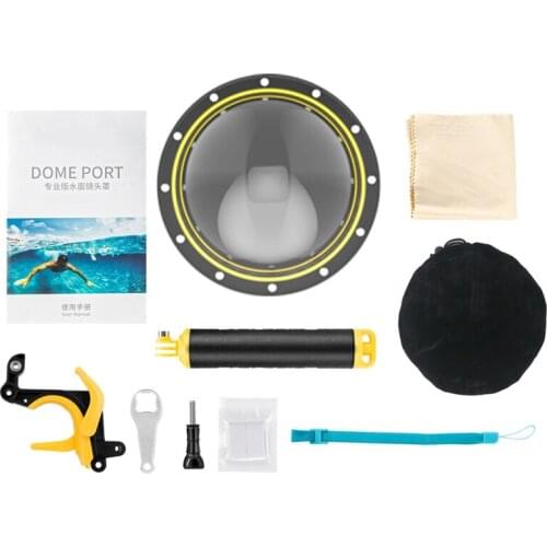 6 inch Dome Port 30M Waterproof Housing Case For Go Pro Hero 9 Black Underwater D08A