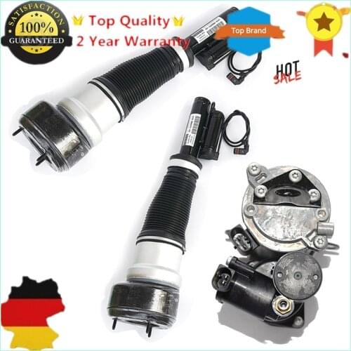 AP02 New Front Air Suspension Shock Struts & Compressor Pump For Mercedes W221 CL500 CL550 CL600 CL63 CL65 S350 S400 S550 S600