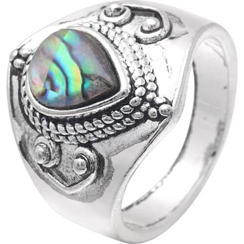 Shining Colorful mysterious Opal Water Drop Stone Ring Silver Beautiful Finger Rings For Women Wedding Ring Charm Gift for lady