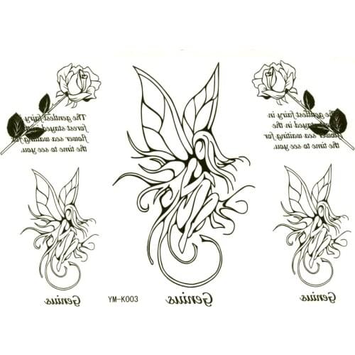 Flower Fairy waterproof-body-tattoo-stickers women tattoo sleeves henna tattoo tatuajes tattoo designs flowers calcinha espada