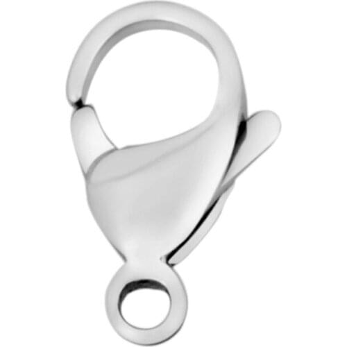 9 to 19mm 316l Stainless Steel DIY Jewelry Findings Silver Lobster Claps fit Bracelet Necklace Jewelry Making Wholesale