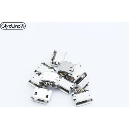 Glyduino 50PCS Micro USB Connector 5 Pin Seat MK5P Mobile Mini USB Repair Mobile Tablet Tail plug