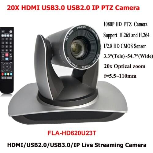 HD 2MP 1080p Indoor USB2.0 USB 3.0 PTZ Video Conferencing Camera with IP HDMI Video Stream 20x Optical Zoom 1080p 60fps
