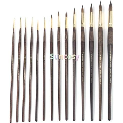 Escoda Grafilo 2420 Kolinski Sable Artist Brush,Round Head Classical Oil Painting Brush,Professional Art Supplies
