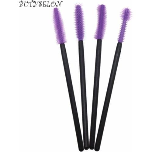 50pcs/Lot Silicone Brush Makeup Brushes Mascara Wands Applicator Wand Eyes Lip Cosmetic Beauty Tool for Eyelash Extension