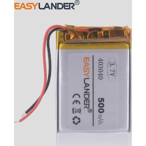 Rechargeable li ion polymer battery 3.7v 500mah 403040 for G1W recorder in replacement DVR clip + sansa old Karki Q7
