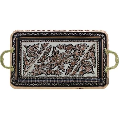 Hand-Carved Copper Authentic tea coffee tray handmade copper tray china Motif traditional gift decorative wall flat tray