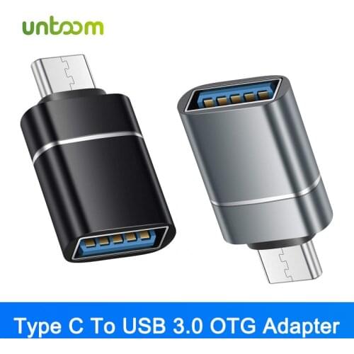 Untoom USB C OTG Adapter Type C to USB 3.0 Adapter For Macbook Pro Air Xiaomi Samsung S10 S9 Huawei Mini USB OTG Cable Converter