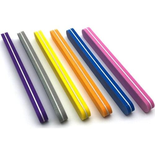 50pcs Professional Nail Beauty Nail File High Elastic Straight Sponge nail file Double-sided Polishing Rubbing Strip Nail Tool