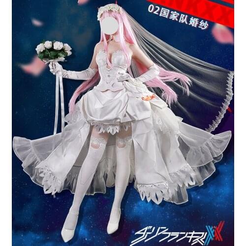 Pre-sale Anime Darling in the Franxx Zero Two 02 Hanayome wedding Dress Costume cosplay Dress Suit