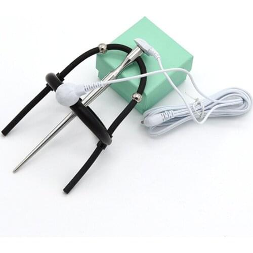 Silicone Penis Ring With Cable Sexual Toys Sex Toys For Men Adult Products Elasticity Electro Shock Enlargers Adult Products