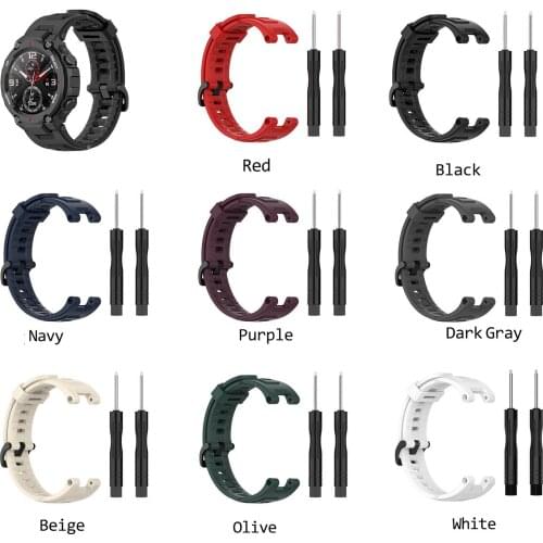 Silicone Band For Huami Amazfit T-Rex Replacement Strap Smart Watch Bracelet Soft Sport Wrist Protection Case Watches Transpare