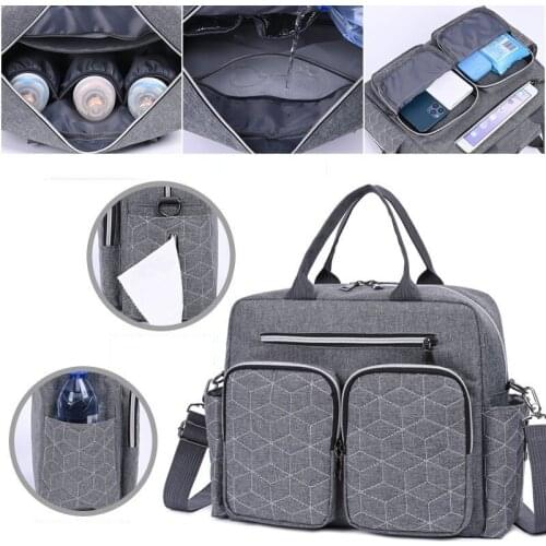 Baby Diaper Nappy Bag Mommy Female Large Womens Waterproof Wet Nurse Thermal Shoulder Packs Roomy Travel Maternity Handbags