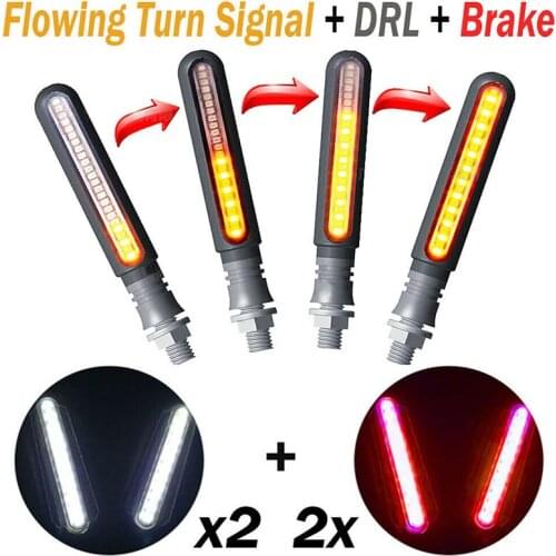 Led Signals Back From Motorcycle 4e Mark Led Streaming Water Blinking Lights Stop Signal Blinking Tail/running Signal To Honda