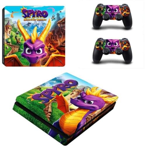 Spyro PS4 Slim Stickers Play station 4 Skin Sticker Decals For PlayStation 4 PS4 Slim Console & Controller Skin Vinyl