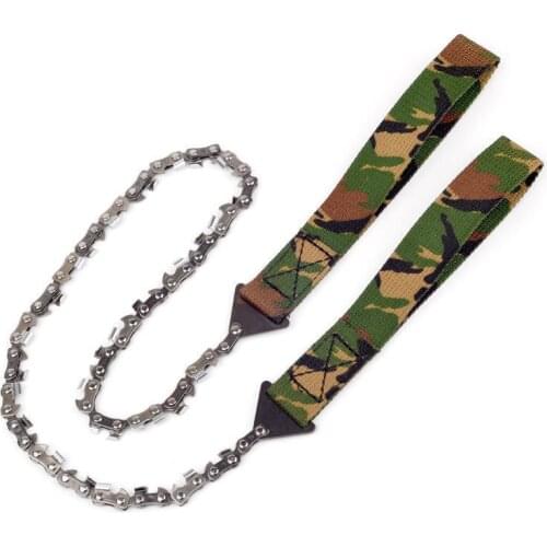 Strengthened Outdoor Survival Wire Saw Hand Chain Knife Saw For Camping Hiking Adventure Hunting Steel EDC Bushcraft Tool