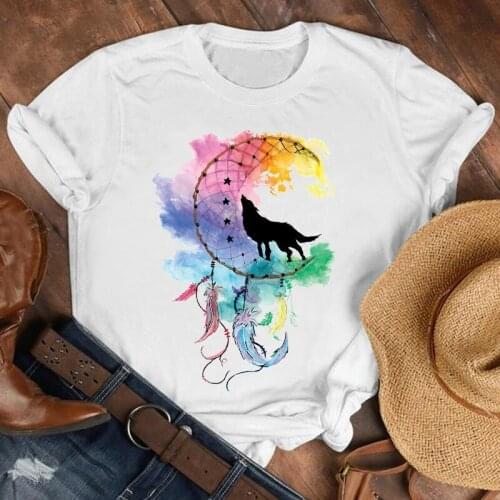 Women Lady Feather Watercolor Animal Vintage 90s Summer Fall Shirt Clothes Womens Top Female Print T Tshirt Tee Graphic T-shirt
