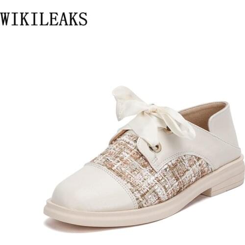 Platform Shoes 2021 Fashion Women Leather Casual Shoes Block Heel Oxford Shoes for Women Lolita Zapatos De Mujer Zapatos Scarpe