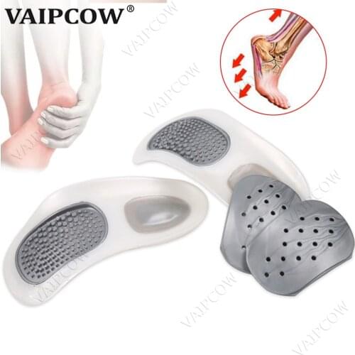1 Pair practical durable flat feet knock knees plantar orthotics inserts breathable arch support insoles with 8 corrigibil pads