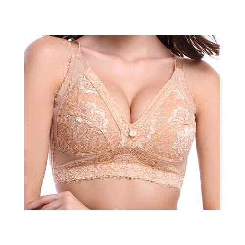 2020 beautiful high quality plus size ultra-thin wireless adjustable underwear women bras breast reduction small full cup bra