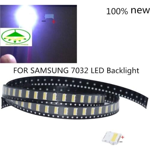 300PCS/Lot 100% new FOR SAMSUNG 7032 LED Backlight Edge LED Series TS732A 3V 7032 SPBWH1732S1B Cool white TV Application