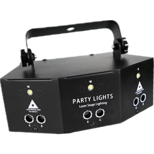 9-eye RGB Disco Lamp DMX Remote Control Stage Strobe Light Dj Led Laser Light Halloween Christmas Bar Party Projetor Home Decor