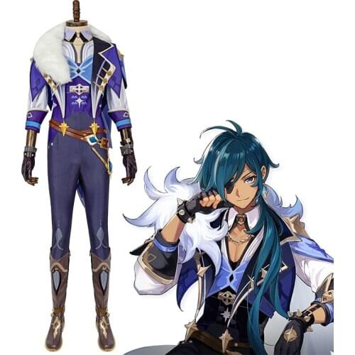 Anime Game Genshin Impact Kaeya Alberch Cosplay Costume Coat Shawl Jumpsuit Daily Carnival Party Festival Uniform Brand New