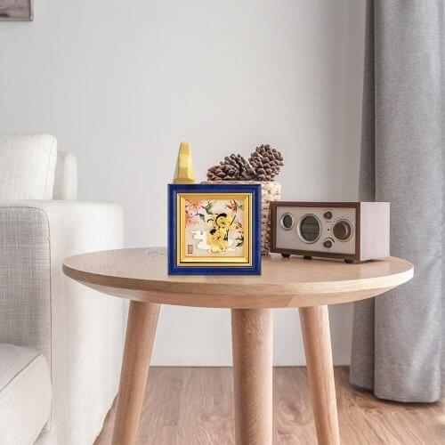 Asklove Chinese Zodiac Monkey 24k Gold Leaf painting Framed Pictures Wall Art Pictures Desktop photo Frame Home Decoration Gifts