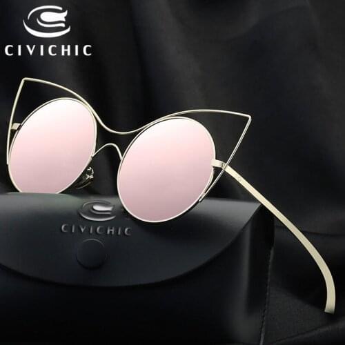 CIVICHIC HD Sonnenbrille Cats Eyes Sunglasses Women Classic Oculos De Sol Feminino Outdoor Eyewear UV400 Mirror Gafas Mujer E256