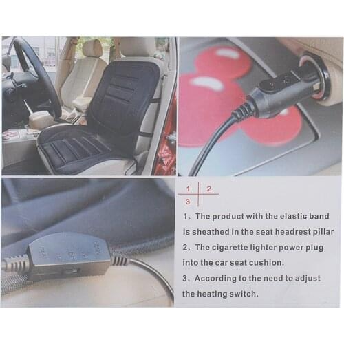 DC 12V Heated Seat Cover Cushion Heater Temperature Controller Warmer Pad
