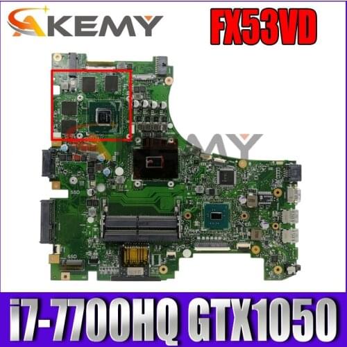 For Asus GL553E FX53VD ZX53V GL553V GL553VD GL553VW Laptop Motherboard GL553VD MAIN BOARD With i7-7700HQ GTX1050 4G-GPU Tested