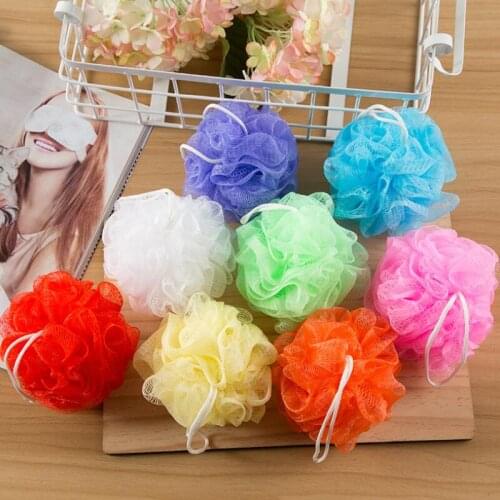 Home Bathroom Supplies Bath Shower Wash Body Exfoliate Puff Sponge Mesh Net Ball Spa Shower Scrubber LX8202