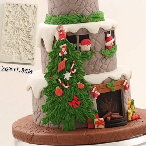Fondant Silicone Mould Christmas Tree Socks Cane Cake Mould Chocolate Mould