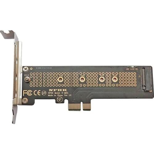 NVMe PCIe M.2 NGFF SSD to PCIe X1 4.0 adapter card with bracket