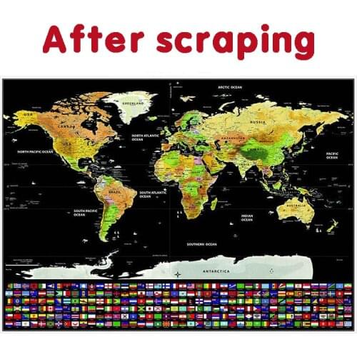 World Tourism Map of All Countries with National Flag Tourism Gift Packs Featuring High Quality Wall Stickers Poster Map