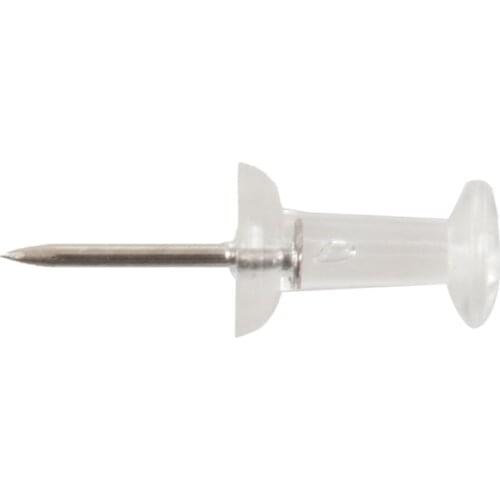 100 Pcs Push Pin Thumb Tack Clear Color 3/8inch Drawing Cork Board Office Pushpin