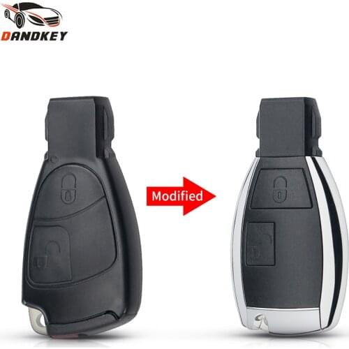 Dandkey Modified Remote Car Key Shell For Benz Mercedes C E S M CLS CLK W203 W205 W211GL SLK S Class CL55 AMG C230 2 Buttons
