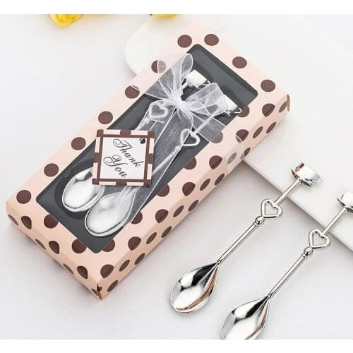 Love Stainless Steel Spoon Tea Coffee Drinking Teaspoon Bridal Shower Wedding Bridal Party Favors Lover Valentines Gift SN1949