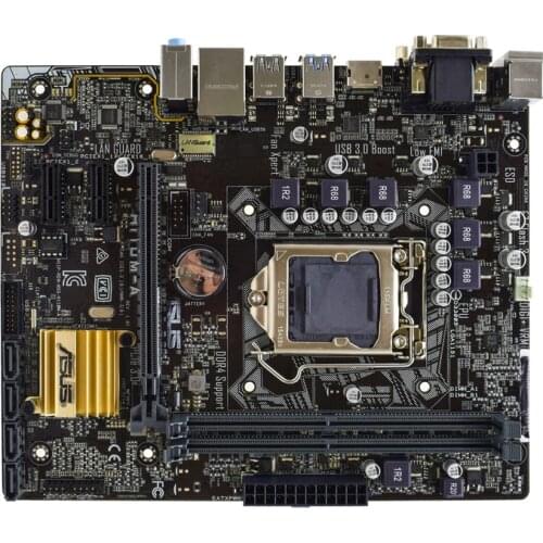 For ASUS H110M-A/M.2 Desktop motherborad LGA 1151 DDR4 32GB M.2 HDMI DVI USB3.0 H110 PCI-E 3.0/2.0 MicroATX Used Motherboard