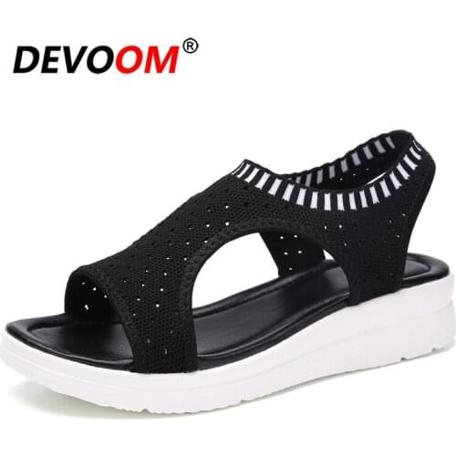 Fashion Cork Sandals 2019 Womans Shoes Summer Flat Sandals for Women Breathable 45 Zapatillas De Mujer Ladies Shoes and Sandals