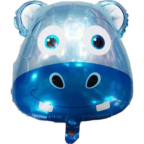 Cartoon Animal Head Fox Bear Rabbit Aluminum Foil Balloon Kids Birthday Party Decoration Kindergarten Dress Up Inflatable Toy