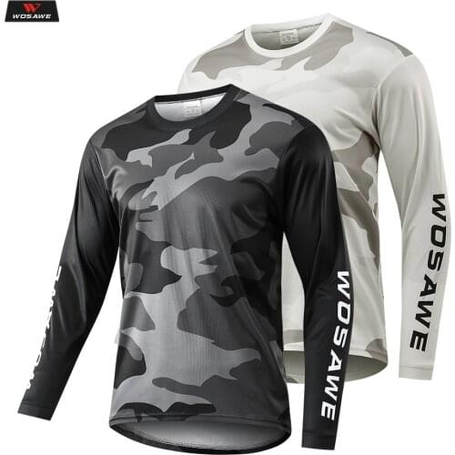 WOSAWE Mens Downhill Jerseys Mountain Bike MTB Shirts Off-Road Motorcycle Jersey Motocross Sportwear Racing Bike Jersey Tops