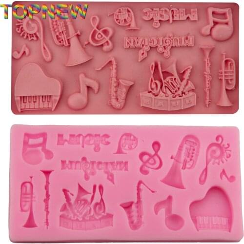 Musical Shaped Silicone Mold Fondant Cake Decorating Baking Tools 2834
