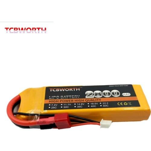 New Batteries 2S 7.4V 2800mAh 25/35/60C RC LiPo Battery For RC Airplane Quadcopter Helicopter Drone Car Boat 7.4V Battery LiPo