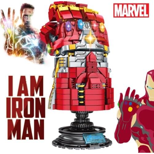 New MARVEL AVENGERS Infinity Glove Gauntlet Mjolnir IRON MAN THOR Weapon Stormbreaker Toy Thanos Building Block Brick